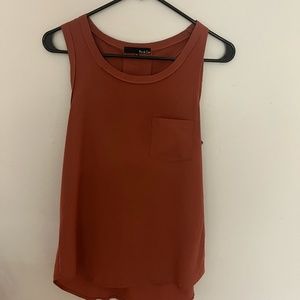 Ro & De Rusty Orange Sleeveless Blouse